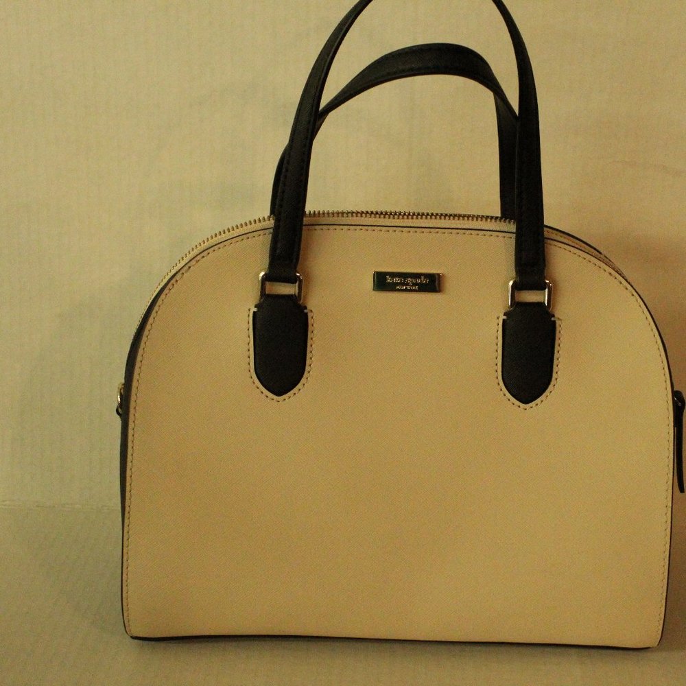 Kate Spade, Tote/Handbag, White and Black